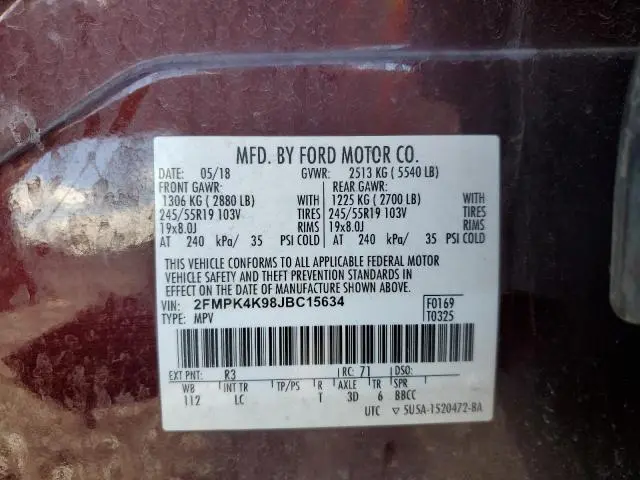 2018 FORD EDGE TITANIUM  