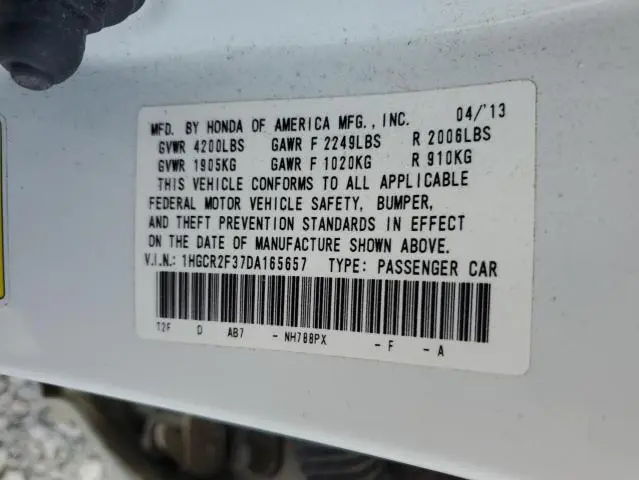 2013 HONDA ACCORD LX