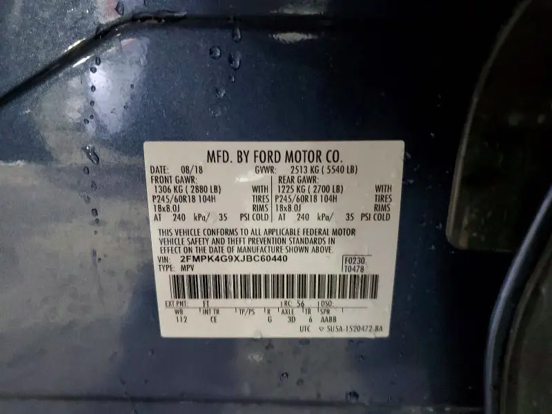 2018 FORD EDGE SE  