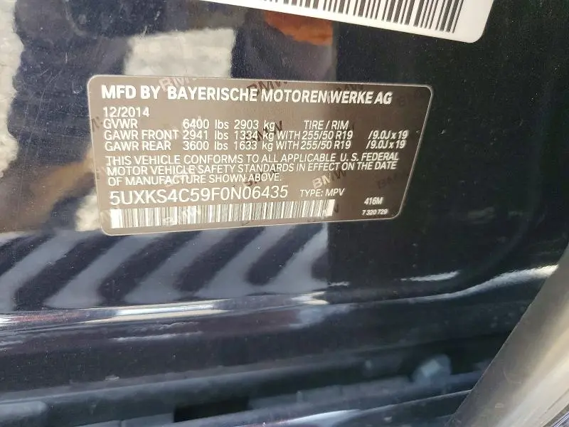 2015 BMW X5 XDRIVE35D  