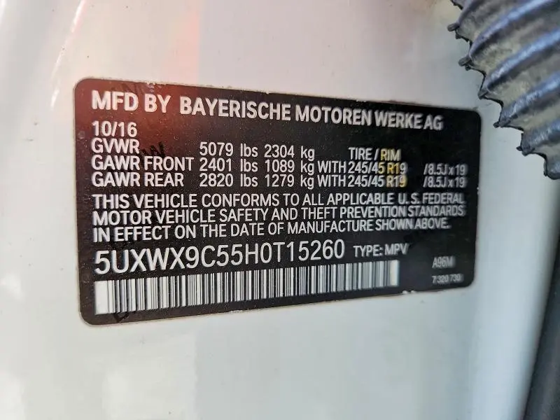 2017 BMW X3 XDRIVE28I  