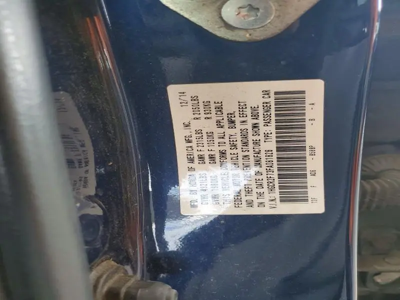 2015 HONDA ACCORD EX  