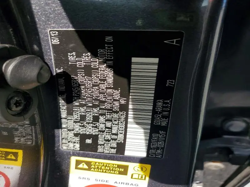 2013 TOYOTA HIGHLANDER PLUS  