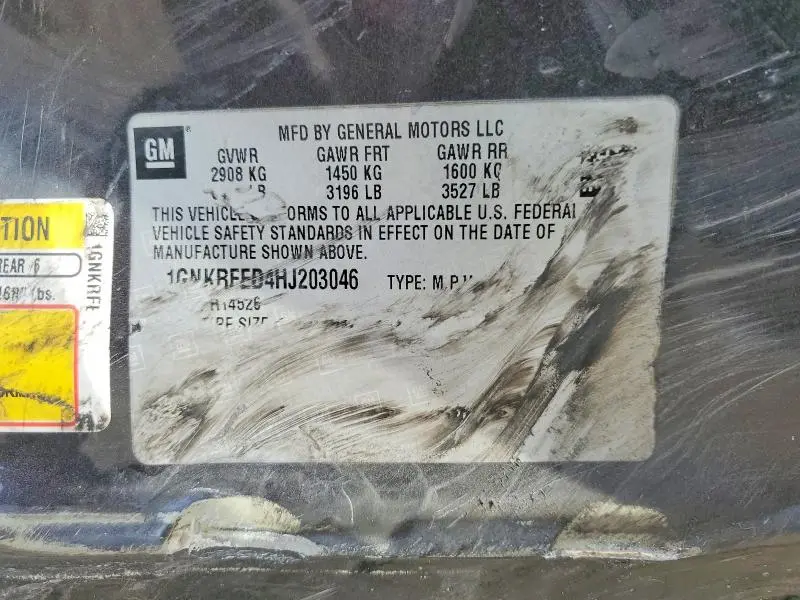 2017 CHEVROLET TRAVERSE LS  