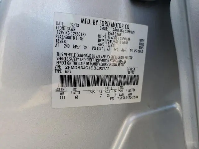 2013 FORD EDGE SEL  