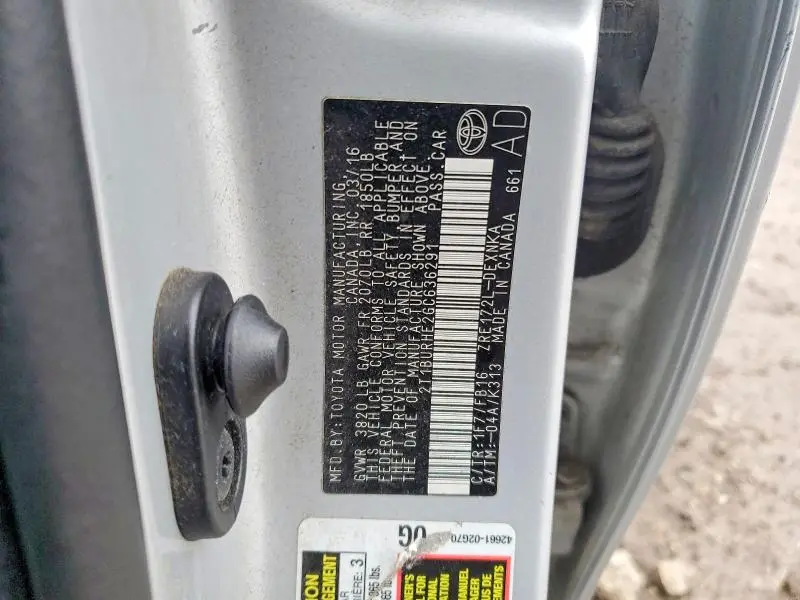 2016 TOYOTA COROLLA L  