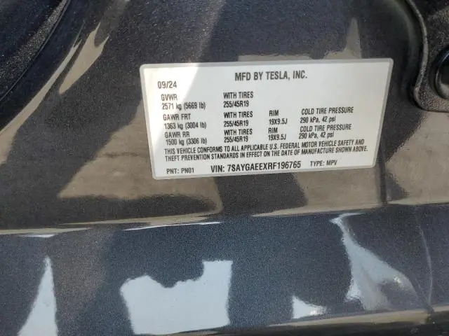 2024 TESLA MODEL Y   