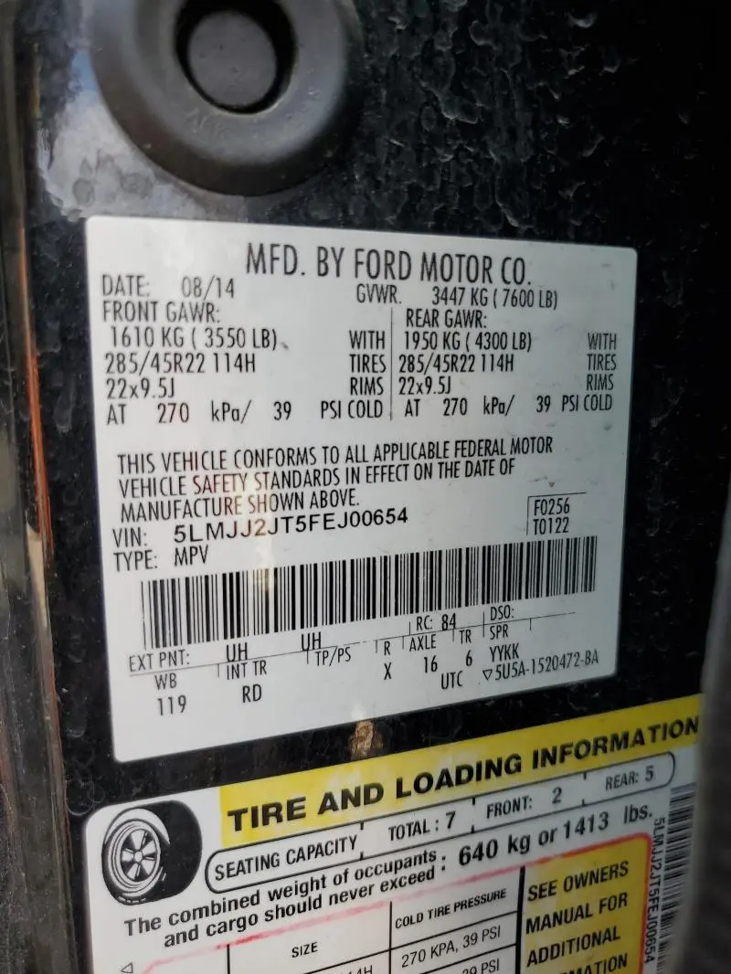 2015 LINCOLN NAVIGATOR   