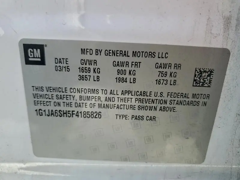 2015 CHEVROLET SONIC LS  