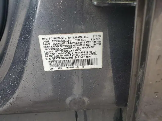 2013 HONDA PILOT EXLN