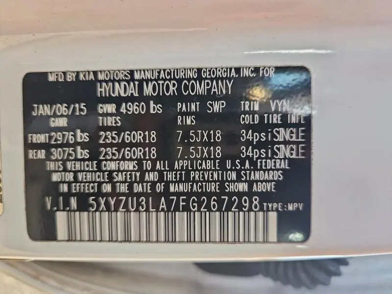 2015 HYUNDAI SANTA FE SPORT   