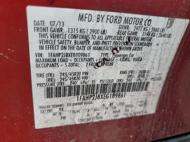 2014 FORD TAURUS LIMITED  