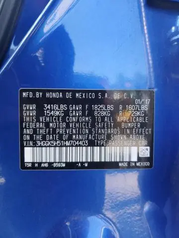 2017 HONDA FIT LX  