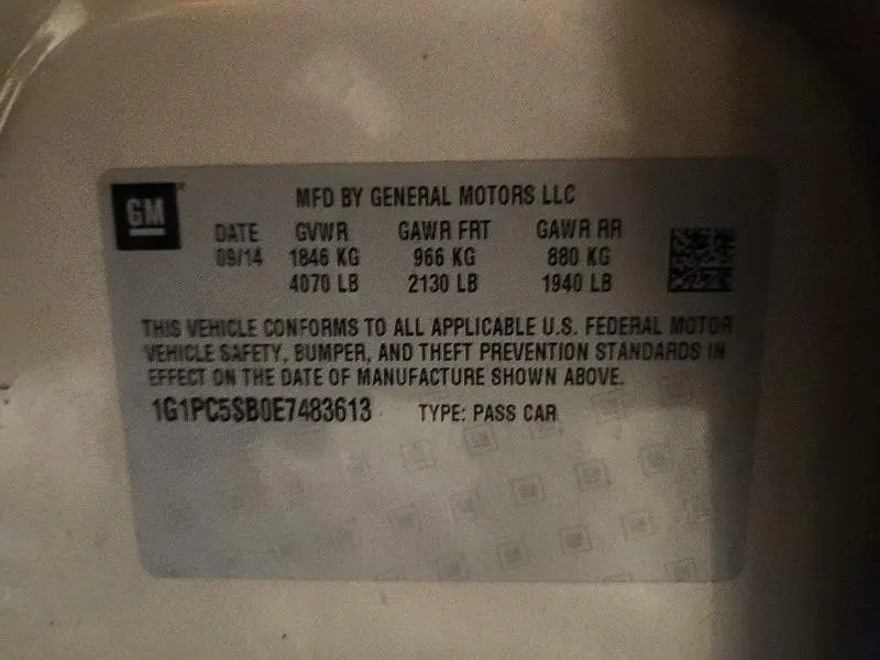 2014 CHEVROLET CRUZE LT  