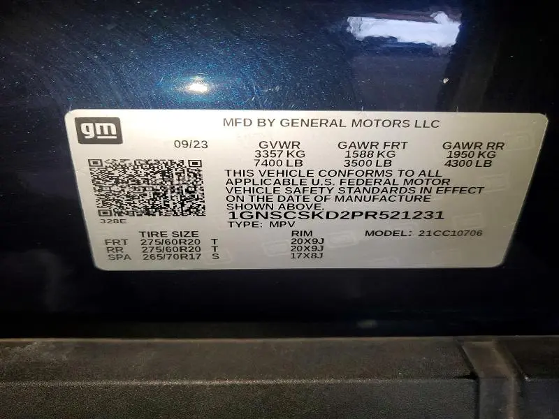 2023 CHEVROLET TAHOE C1500 PREMIER