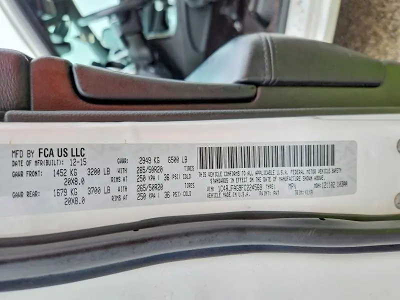 2015 JEEP GR CHEROKE   