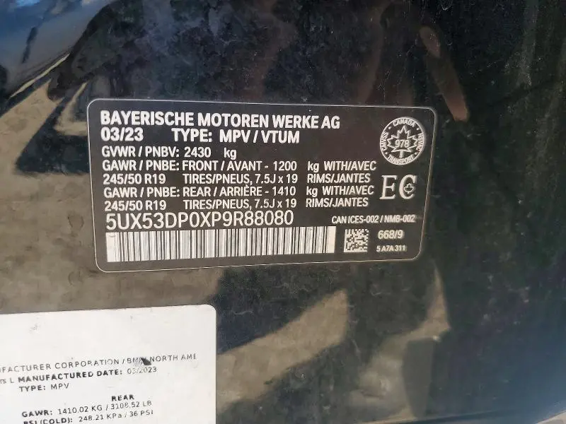 2023 BMW X3 XDRIVE30I  