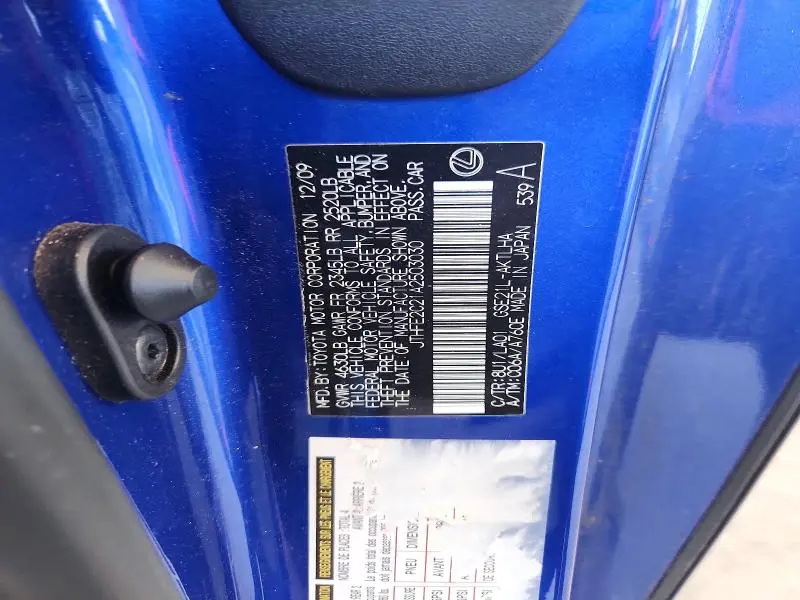 2010 LEXUS IS 350  
