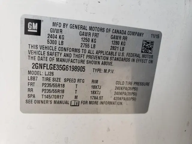 2016 CHEVROLET EQUINOX LTZ  