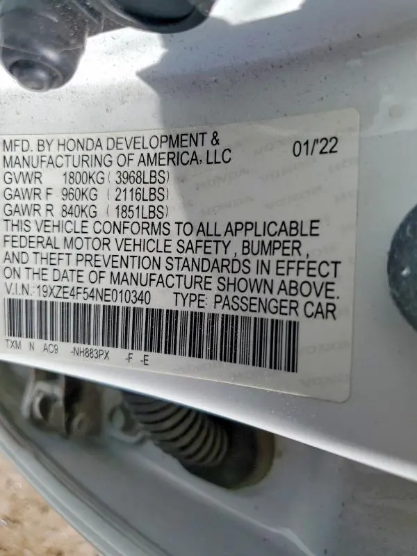 2022 HONDA INSIGHT EX  