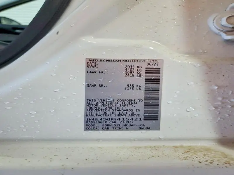 2023 NISSAN ALTIMA SR  