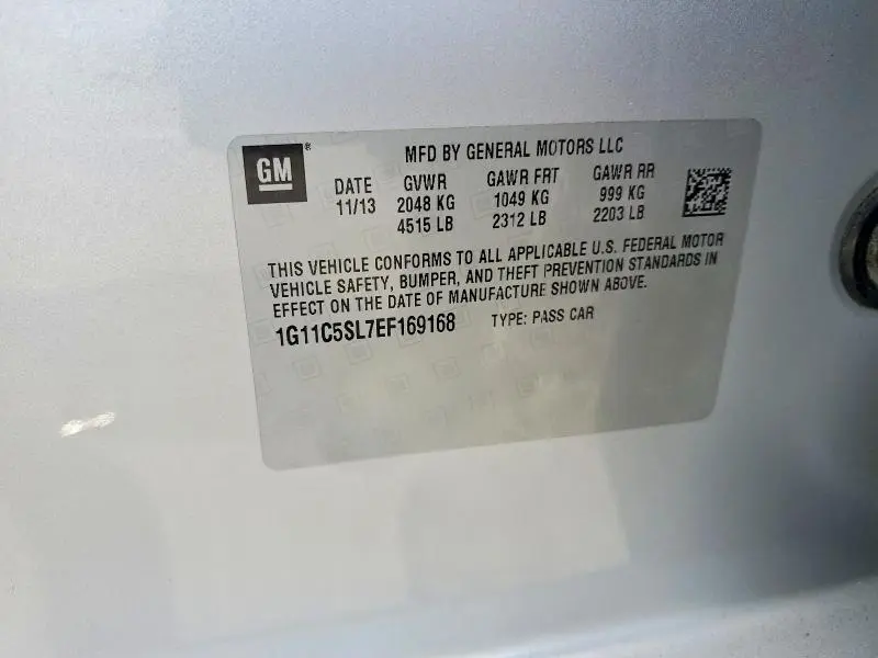 2014 CHEVROLET MALIBU   