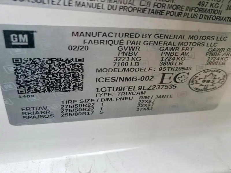 2020 GMC SIERRA K1500 DENALI  