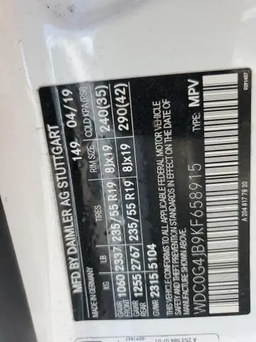 2019 MERCEDES-BENZ GLC 300  