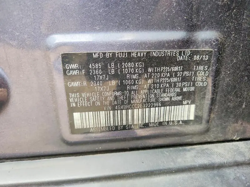 2014 SUBARU OUTBACK 2.5I PREMIUM  