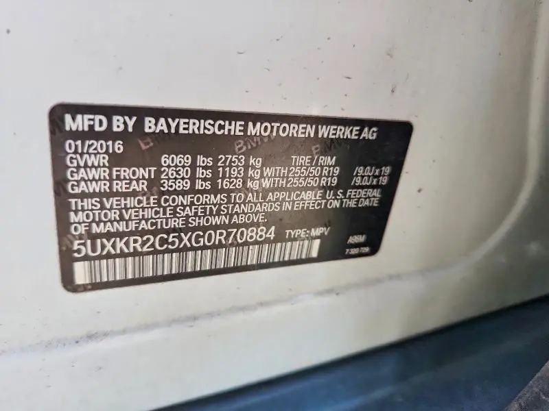 2016 BMW X5 SDRIVE35I  