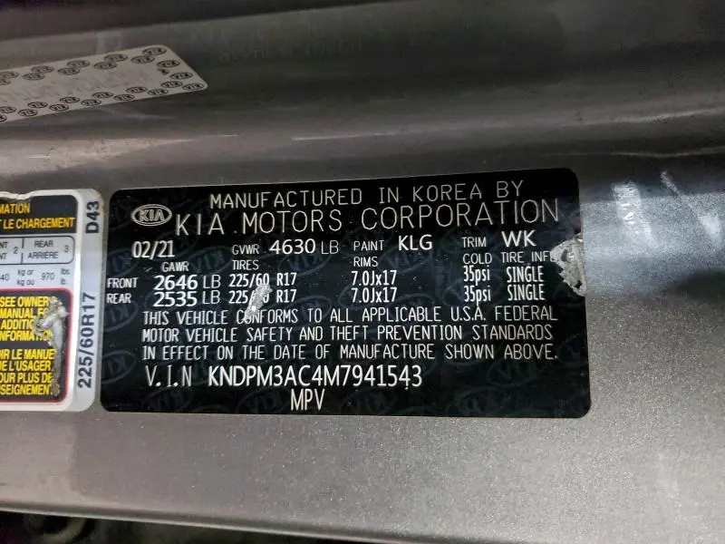 2021 KIA SPORTAGE LX  