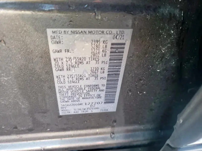 2021 NISSAN MURANO PLATINUM  