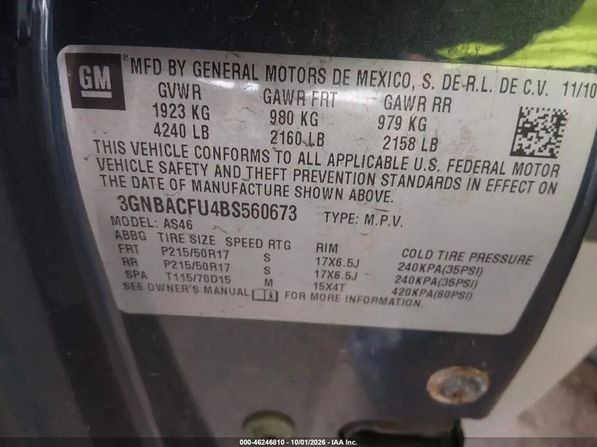 2011 CHEVROLET HHR LT