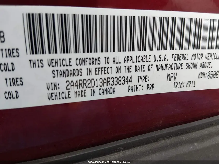 2010 CHRYSLER TOWN & COUNTRY NEW LX
