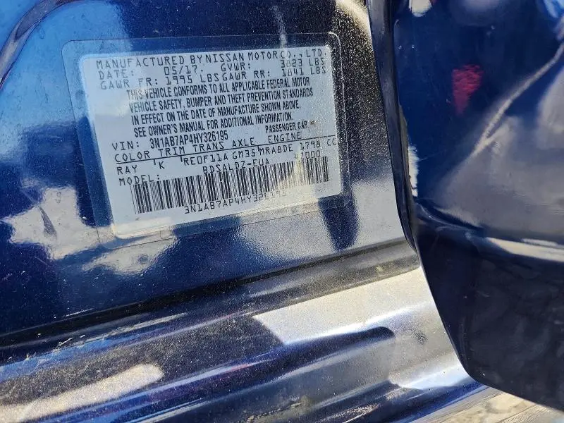 2017 NISSAN SENTRA SV  