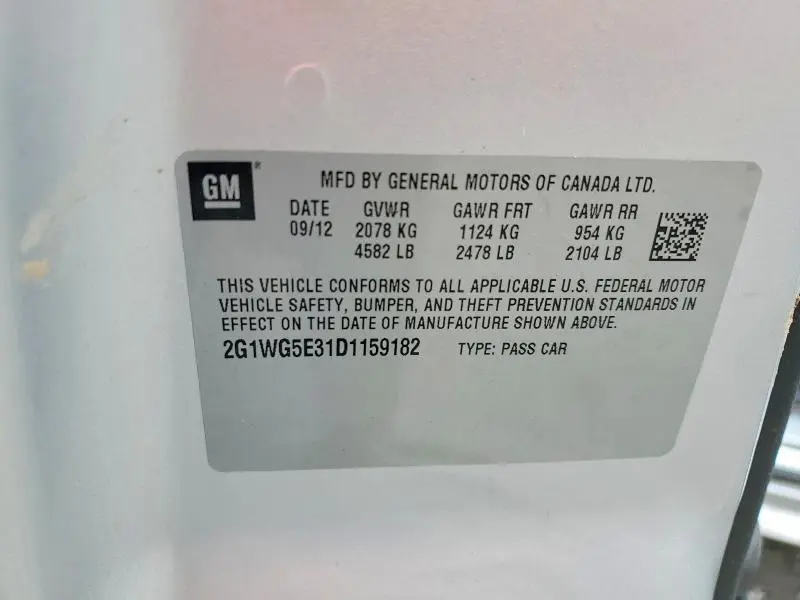 2013 CHEVROLET IMPALA LT  