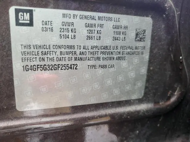 2016 BUICK LACROSSE PREMIUM  