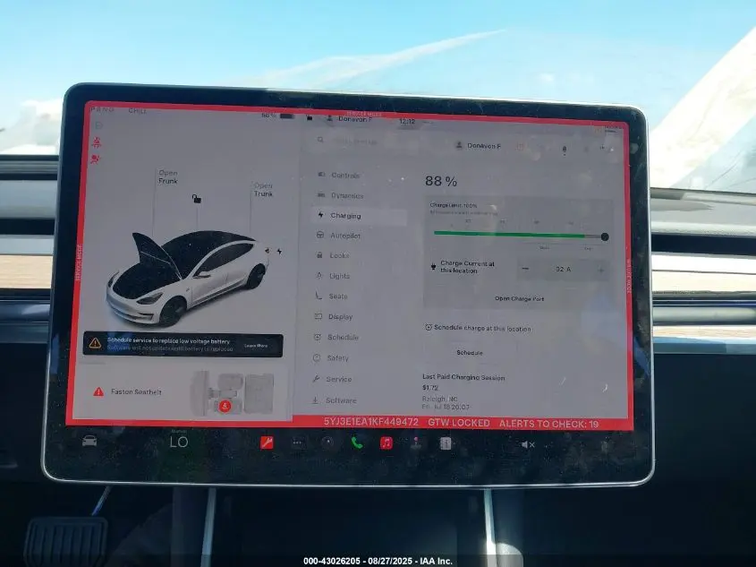 2019 TESLA MODEL 3 LONG RANGE/MID RANGE/STANDARD RANGE/STANDARD RANGE PLUS