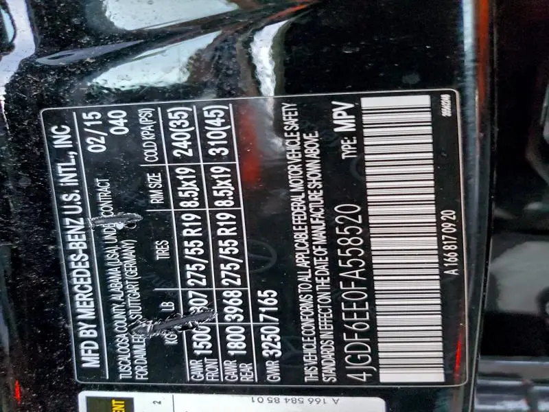 2015 MERCEDES-BENZ GL 450 4MATIC  