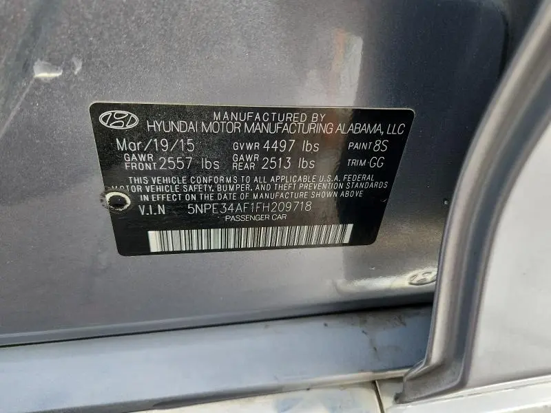 2015 HYUNDAI SONATA SPORT  