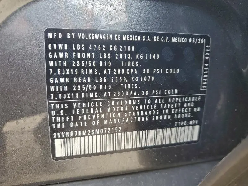 2025 VOLKSWAGEN TIGUAN SE  