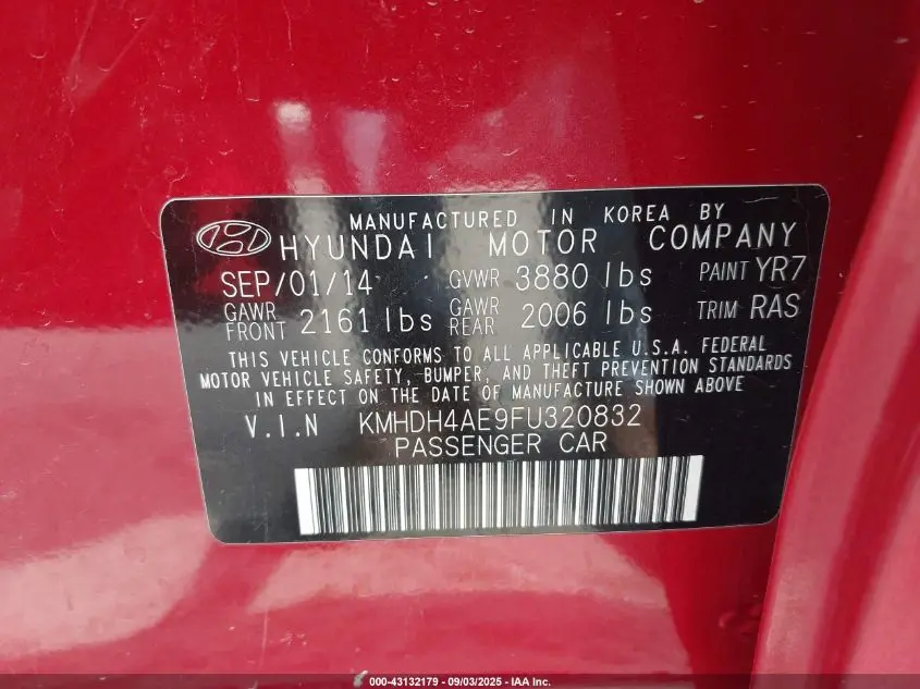 2015 HYUNDAI ELANTRA SE