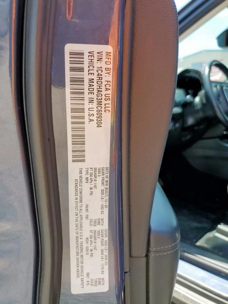 2021 DODGE DURANGO SXT  