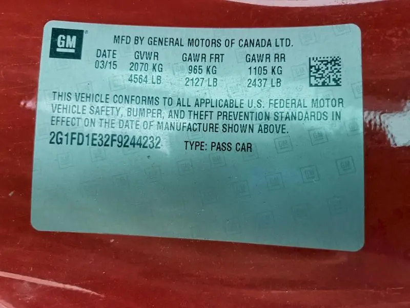 2015 CHEVROLET CAMARO LT  