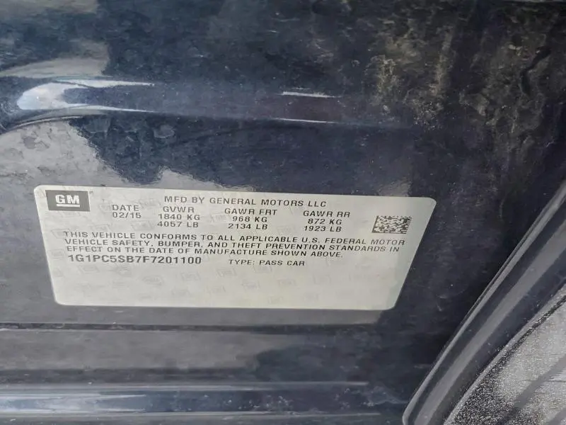 2015 CHEVROLET CRUZE LT  