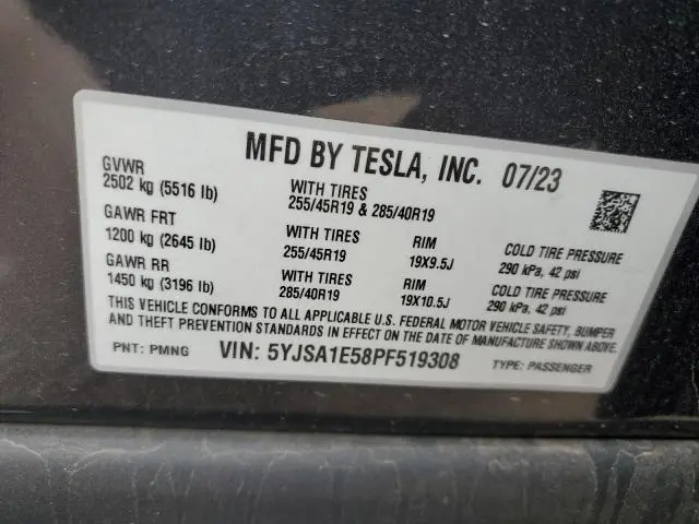 2023 TESLA MODEL S   