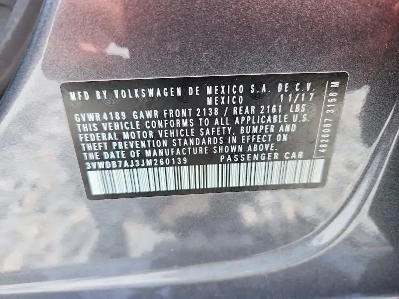 2018 VOLKSWAGEN JETTA SE  