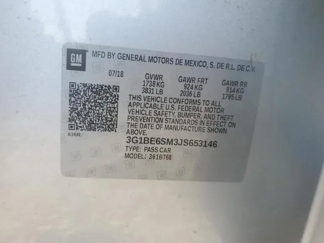 2018 CHEVROLET CRUZE LT  