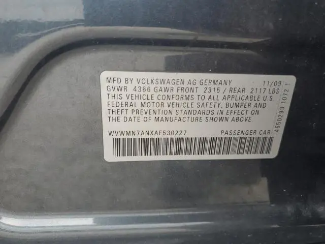 2010 VOLKSWAGEN CC SPORT  