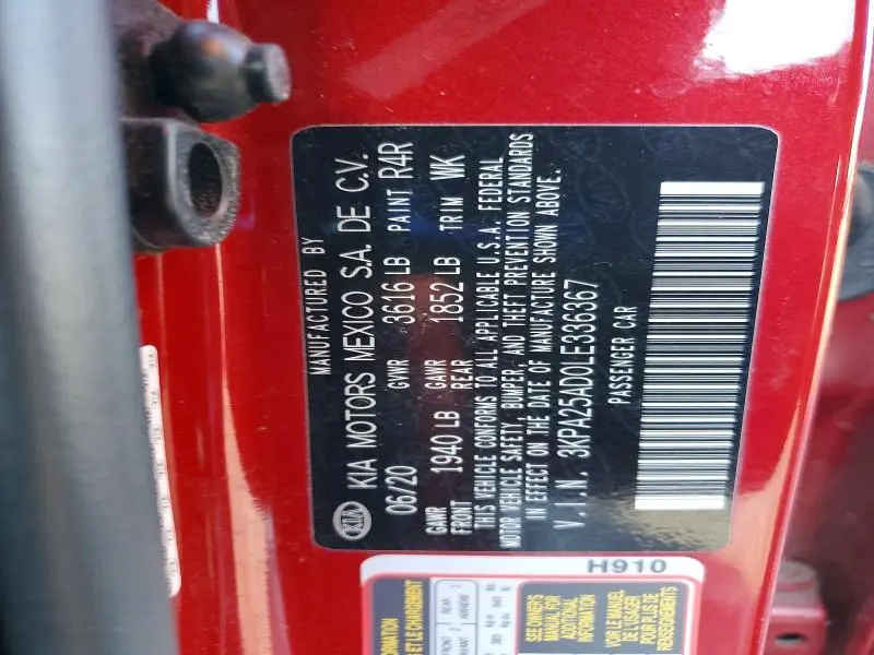 2020 KIA RIO LX  